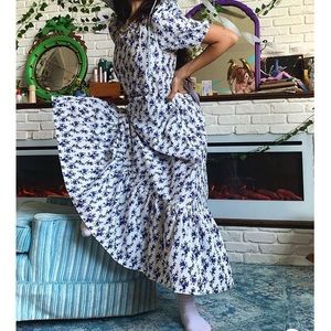 Sister Jane Wisteria Tie back midi dress